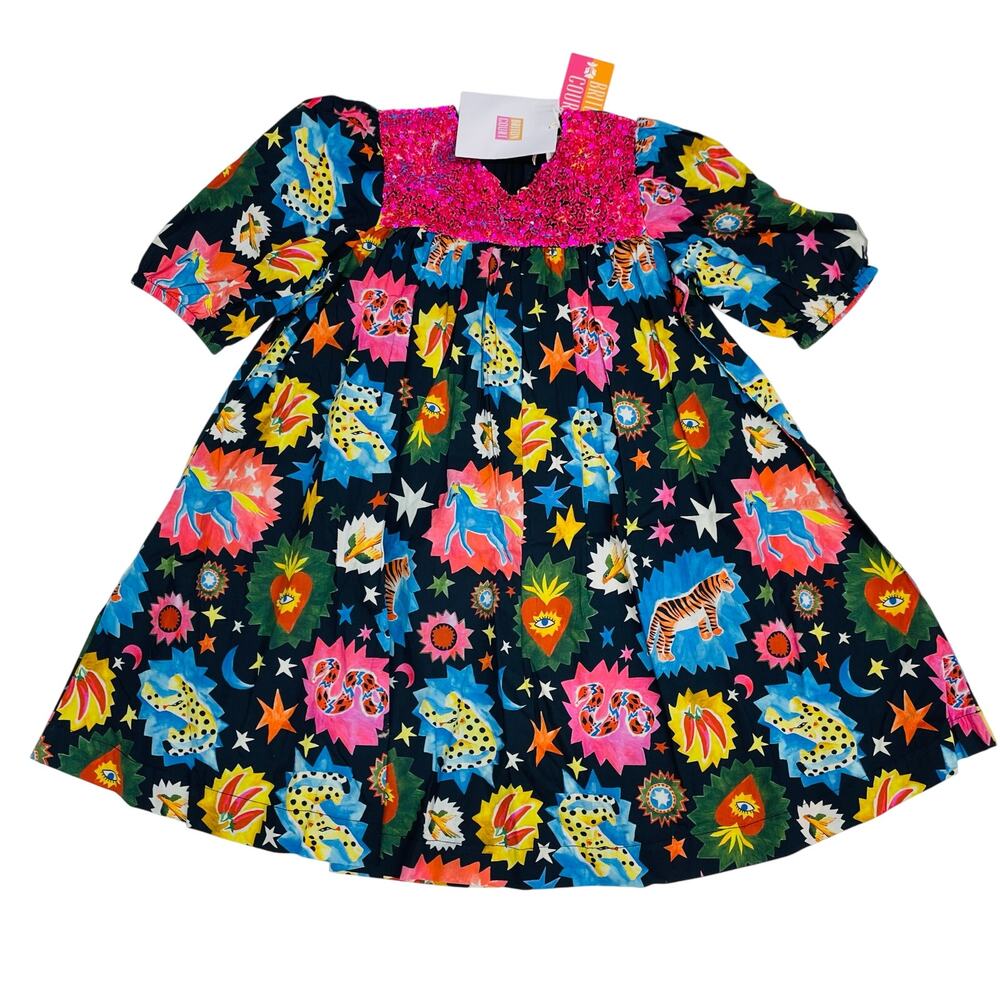NWT Briton Court 6Y Alice Dress in Black Cosmic